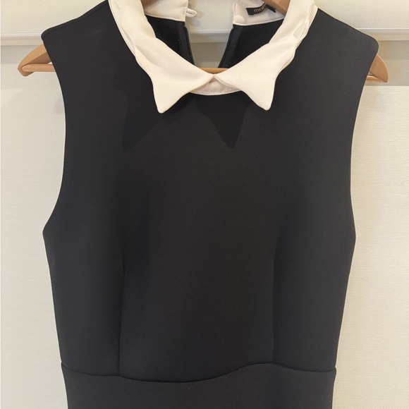 Classic Maje Bicolour Peter Pan Collar Dress - Size 4 - Timeless Elegance - Picture 2 of 3